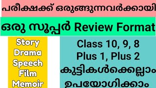 Review format  SSLC  Class 9 Plus 1  Plus 2  High School English [upl. by Gabor]