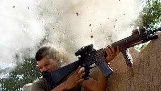 US Marines in Combat with Insurgents  Heavy Firefight in Afghanistan near Sangin [upl. by Enerual315]