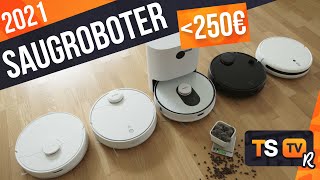 SAUGROBOTER TEST 2021 Günstig ► Die TOP 5 besten Staubsauger Roboter unter 250€ im Vergleich [upl. by Akinit]