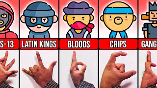 Gang Signs and Their Meanings Bloods Crips Chicago [upl. by Torrey]