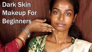 Dark Skin Bridal Makeup For Beginners  South Indian Bridal Makeup Tutorial [upl. by Fahland]