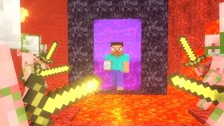 Zombie Pigman Life  Minecraft animation [upl. by Tarkany]