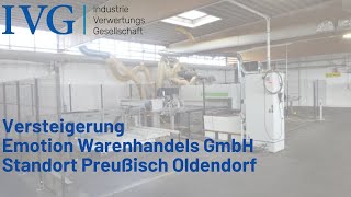 Versteigerung Emotion Warenhandels GmbH Standort Preußisch Oldendorf I IVG [upl. by Nnylyrehc232]