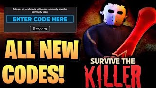 NEW ALL WORKING CODES FOR SURVIVE THE KILLER IN 2024 ROBLOX SURVIVE THE KILLER CODES [upl. by Aikrehs]