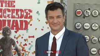 Nathan Fillion arrives at The Suicide Squad LA Film premiere [upl. by Ahsa]