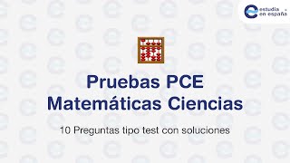 Examen PCE UNED matemáticas ciencias  Este modelo resuelto pondrá a prueba tus conocimientos [upl. by Eninej]