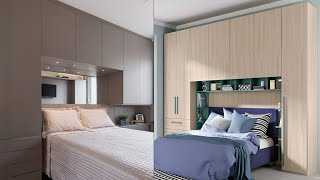 Top modern bedroom cupboards  Overbed wardrobe design ideas 2024 space saving furniture [upl. by Rocca]