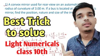 Trick to Solve Chapter light Ncert Numerical on Mirror and lens  class 10th Physics [upl. by Annairdna56]