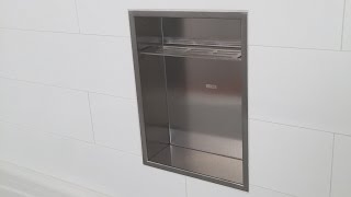 Niche Installation Video The stainless steel shower storage niche from Redblock Industries [upl. by Kristine661]