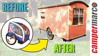 Selfbuilt bicycle caravan for just €300 in 3 weeks  is that possible DIY micro camper XPS [upl. by Alleroif]