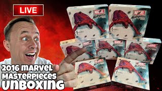 Unboxing 7 boxes of 2016 Marvel Masterpieces  Joe Jusko art [upl. by Delphinia983]