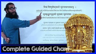 Vishnu Sahasranama Stotram Sanskrit Guided Chant With Dhyanam Purvaamp Uttara Nyasa [upl. by Anirahtak]