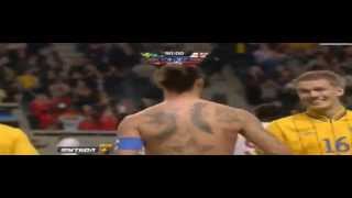 Zlatan Ibrahimovic Video Goal Sweden Vs England 4  2 GOAL PAZZESCO IN ROVESCIATA DA 25 METRI [upl. by Yenduhc]