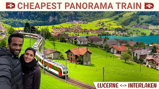 Travel from Lucerne to Interlaken on the cheapest glass panorama train in Switzerland [upl. by Fennie]