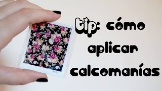 TIP cómo aplicar calcomanías en las uñas [upl. by Etty954]