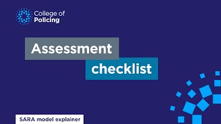 Assessment checklist  Video explainer 16  Problem solving with the SARA model [upl. by Nyla516]