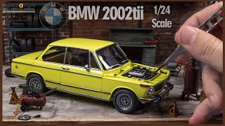 Super Detailed BMW 2002tii Scale Model Car  Building the Hasegawa BMW2002tii with USCP Detail Sets [upl. by Adiuqal]