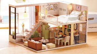 DIY Miniature Dollhouse Kit  Dream House  Duplex Apartment  Relaxing Satisfying Video [upl. by Ardenia]