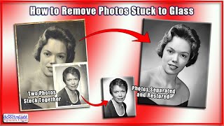 How to Remove Photos Stuck to Picture Frame Glass  Cleveland Olmsted Falls North Ridgeville Ohio [upl. by Allak]