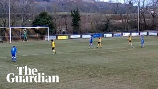 Oh hello Clevedon Town player scores nonleague goal of the season contender [upl. by Aizti]