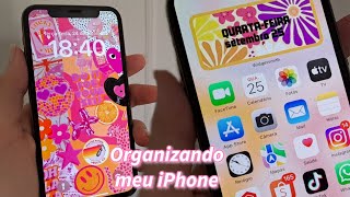 ORGANIZANDO MEU IPHONE DO ZERO 🤍✨️ [upl. by Grunenwald760]