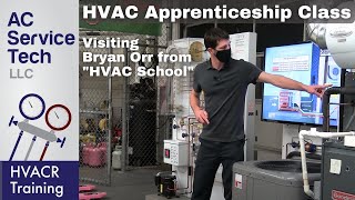 HVAC 1st Year Apprenticeship Class How an AC Works Refrigeration Cycle w Bryan Orr HVAC School [upl. by Schnabel]