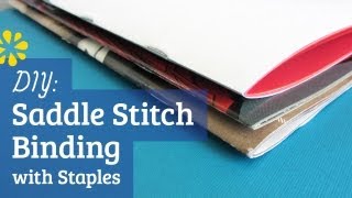 DIY Staple Saddle Stitch Bookbinding Tutorial  Sea Lemon [upl. by Irep524]