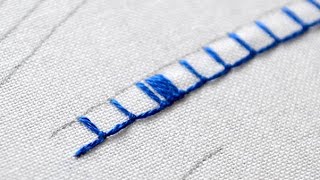 Making a Buttonhole Stitch by hand [upl. by Minetta689]