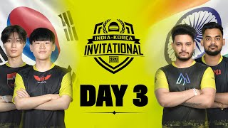 HINDI BGMI INDIA  KOREA INVITATIONAL  DAY 3 [upl. by Notpmah]