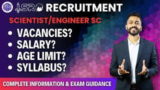 ISRO Recruitment  Scientist Engineer SC  Complete Information ℹ️ [upl. by Namia]