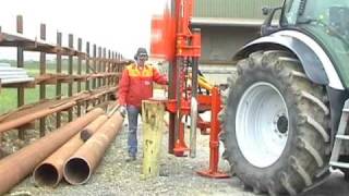 huge post Rock spike Vector powerdrive fencing postdriver post driver knocker pile pounder [upl. by Heger]