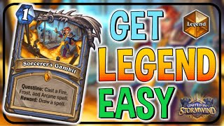 EASY LEGEND with Quest Mage  Hearthstone  United in Stormwind [upl. by Bourn]