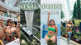 SINGAPORE TRAVEL VLOG 16hr flight  waterfalls exploring food amp more [upl. by Christin]