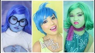 INSIDE OUT Makeup Tutorial DisgustSadnessJoyAnger amp Fear [upl. by Chandless888]