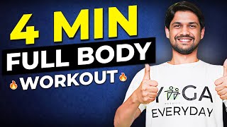 Daily 4Minutes Workout to Stay FIT  TABATA  Saurabh Bothra [upl. by Lamahj]