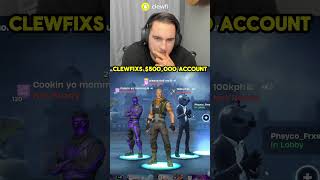 Clewfix reveals rarest account in fortnite history [upl. by Eelarual]