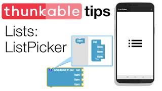 Thunkable Basics ListPicker [upl. by Yecnahc]