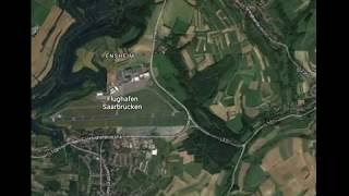 Damaged plane found on Google Maps on Saarbrücken Airport runway [upl. by Niassuh]