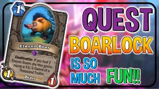 Quest Boarlock  MOST CONSISTENT SWORD  Hearthstone  United in Stormwind [upl. by Nolyk]