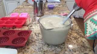 Making Soap Heat Transfer Method Cold Process Lemongrass Tea Tree [upl. by Groos]