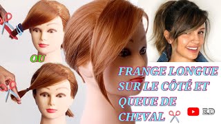 Comment couper et coiffer une frange latéraleHow to cut amp style side bangflequillobangsFrange [upl. by Adnicaj105]