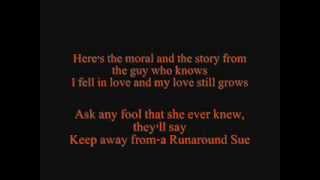 Dion Runaround Sue Lyrics [upl. by Bresee185]