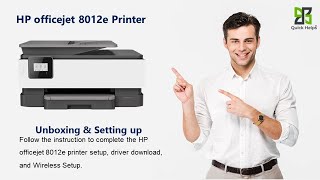 HP Officejet 8012e printer setup  Unbox HP Officejet 8012e printer  WiFi setup [upl. by Merle]