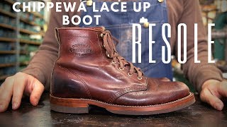 Chippewa Lace Up Boot Resole 40 [upl. by Loveridge537]