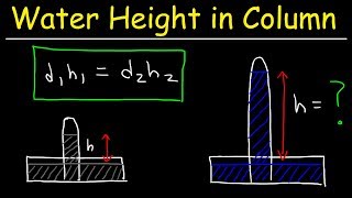 Height of Water in a Barometer Given Density amp Column Height of Mercury  Chemistry Problems [upl. by Kelby937]