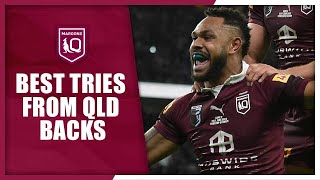 Tries by QLD Maroons Backs  Month in Review  June  2023 [upl. by Mian284]