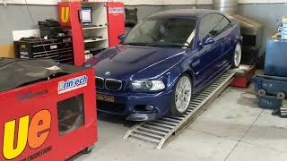 CS E46 M3 dyno run with Schrick 288280 Cams and Intake [upl. by Osterhus]