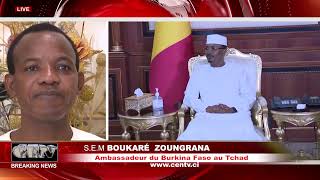 S E M MAHAMAT IDRISS DEBY ITNO a reçu les lettres de créance de 4 nouveaux ambassadeurs [upl. by Ahseinet]