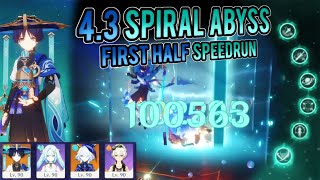 C6 R5 Wanderer 43 Spiral Abyss Floor 12 First Half Speedrun Genshin Impact [upl. by Bernarr]