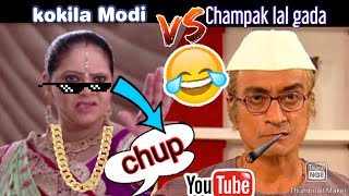 full comedy🤣😂  Kokila Modi VS Champaklal Gada  tmkoc funny viralvideo trending comedy [upl. by Aivirt]